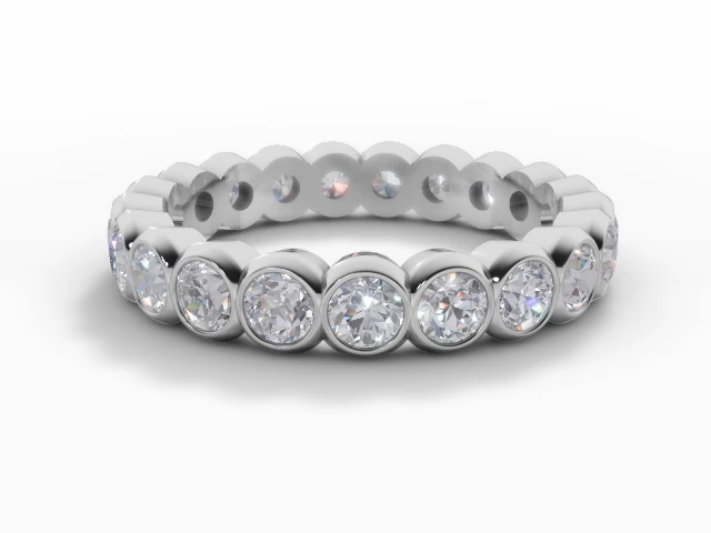 3.8mm. Wide Fully-Set All Diamond Eternity Ring 100% Recycled, Hallmarked 18ct. White Gold