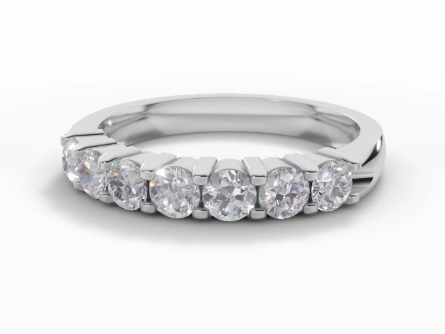 2.9mm. Wide Semi-Set All Diamond Eternity Ring 100% Recycled, Hallmarked 18ct. White Gold