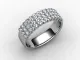 Statement Wedding Ring<br />Round Brilliant-Cut Diamonds<br />100% Recycled, Hallmarked 18ct. White Gold