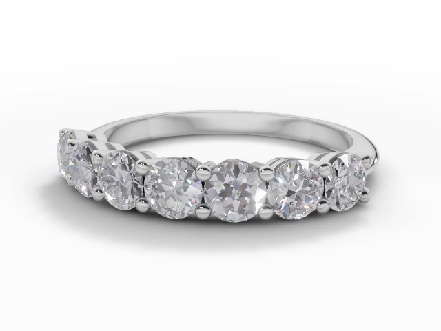 4.0mm. Wide Semi-Set All Diamond Eternity Ring 100% Recycled, Hallmarked 18ct. White Gold