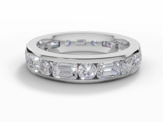 4.0mm. Wide Fully-Set All Diamond Eternity Ring 100% Recycled, Hallmarked 18ct. White Gold