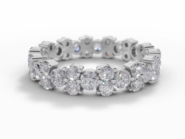 3.5mm. Wide Fully-Set All Diamond Eternity Ring 100% Recycled, Hallmarked 18ct. White Gold