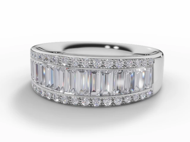 6.3mm. Wide Fully-Set All Diamond Eternity Ring 100% Recycled, Hallmarked 18ct. White Gold