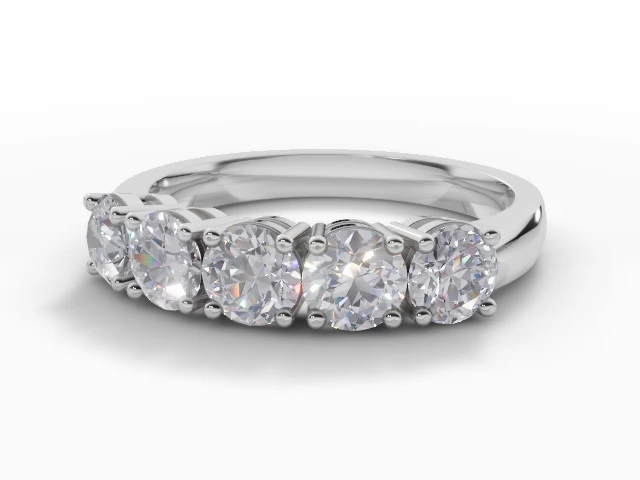 4.0mm. Wide Semi-Set All Diamond Eternity Ring 100% Recycled, Hallmarked 18ct. White Gold