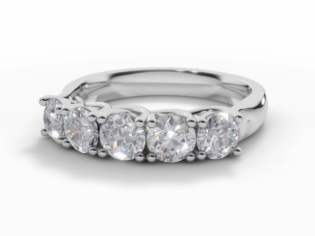 4.0mm. Wide Semi-Set All Diamond Eternity Ring 100% Recycled, Hallmarked 18ct. White Gold