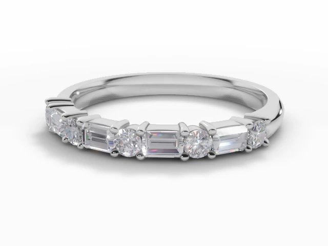 2.8mm. Wide Stacker All Diamond Eternity Ring 100% Recycled, Hallmarked 18ct. White Gold