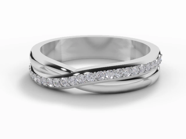 4.0mm. Wide Fully-Set All Diamond Eternity Ring 100% Recycled, Hallmarked 18ct. White Gold