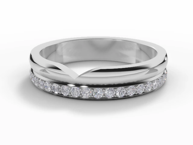 4.0mm. Wide Fully-Set All Diamond Eternity Ring 100% Recycled, Hallmarked 18ct. White Gold