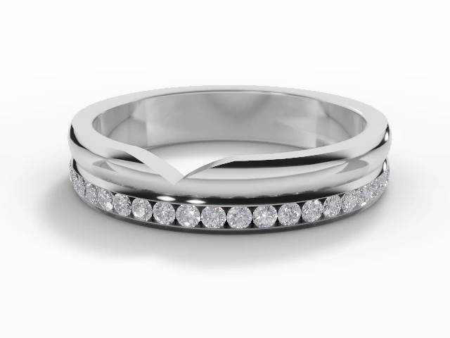 4.0mm. Wide Fully-Set All Diamond Eternity Ring 100% Recycled, Hallmarked 18ct. White Gold