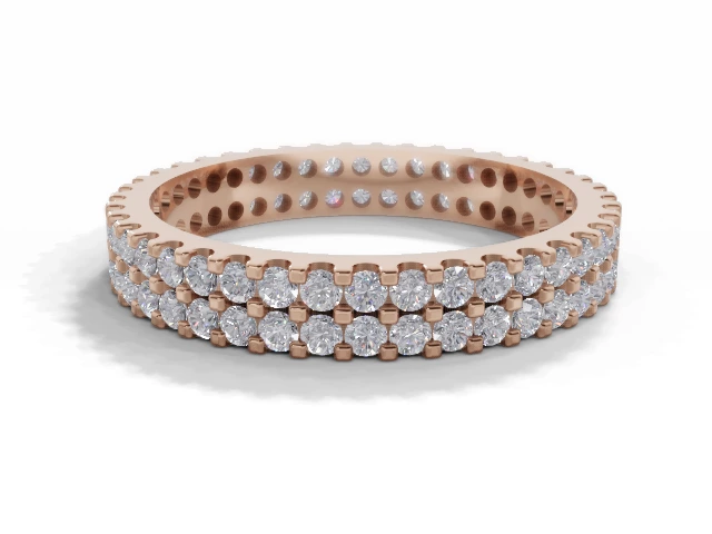 3.1mm. Wide Fully-Set All Diamond Eternity Ring 100% Recycled, Hallmarked 18ct. Rose Gold