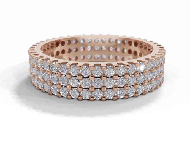 4.7mm. Wide Fully-Set All Diamond Eternity Ring 100% Recycled, Hallmarked 18ct. Rose Gold