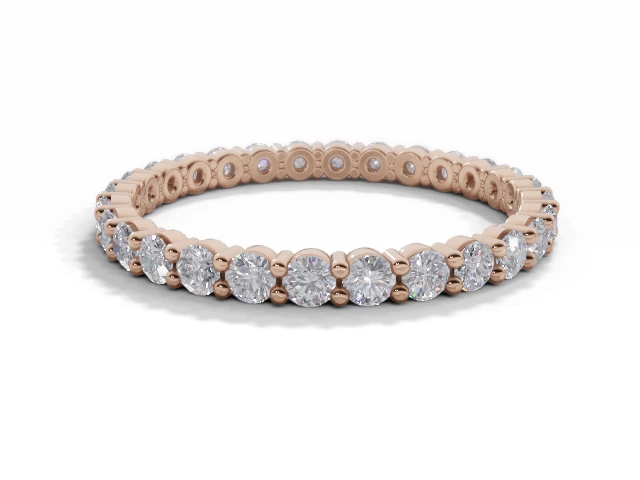 2.0mm. Wide Fully-Set All Diamond Eternity Ring 100% Recycled, Hallmarked 18ct. Rose Gold