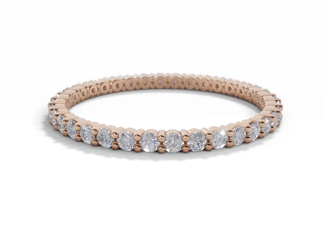 1.5mm. Wide Fully-Set All Diamond Eternity Ring 100% Recycled, Hallmarked 18ct. Rose Gold