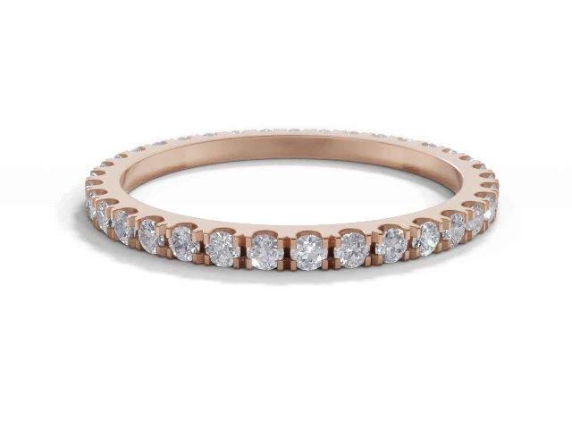 2.0mm. Wide Fully-Set All Diamond Eternity Ring 100% Recycled, Hallmarked 18ct. Rose Gold