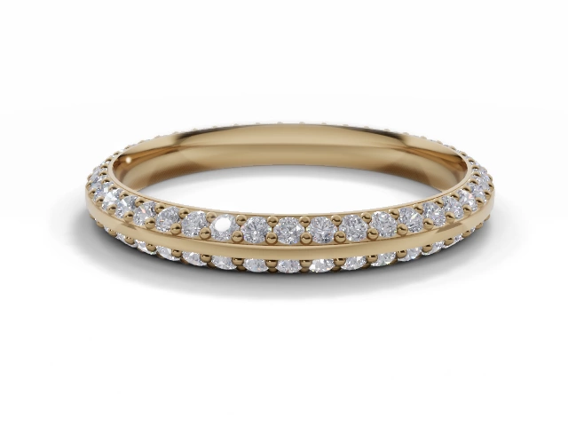 2.5mm. Wide Fully-Set All Diamond Eternity Ring 100% Recycled, Hallmarked 18ct. Yellow Gold