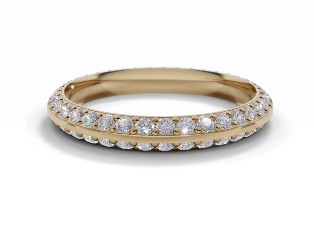 2.7mm. Wide Fully-Set All Diamond Eternity Ring 100% Recycled, Hallmarked 18ct. Yellow Gold