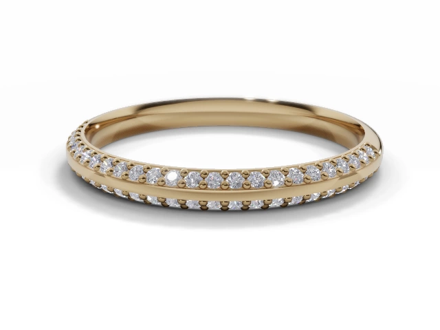 2.2mm. Wide Semi-Set All Diamond Eternity Ring 100% Recycled, Hallmarked 18ct. Yellow Gold