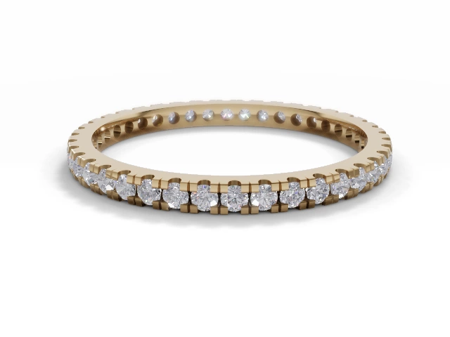 1.7mm. Wide Fully-Set All Diamond Eternity Ring 100% Recycled, Hallmarked 18ct. Yellow Gold