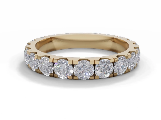 3.1mm. Wide Fully-Set All Diamond Eternity Ring 100% Recycled, Hallmarked 18ct. Yellow Gold