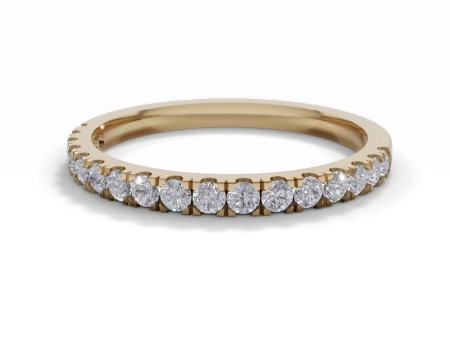 1.9mm. Wide Semi-Set All Diamond Eternity Ring 100% Recycled, Hallmarked 18ct. Yellow Gold