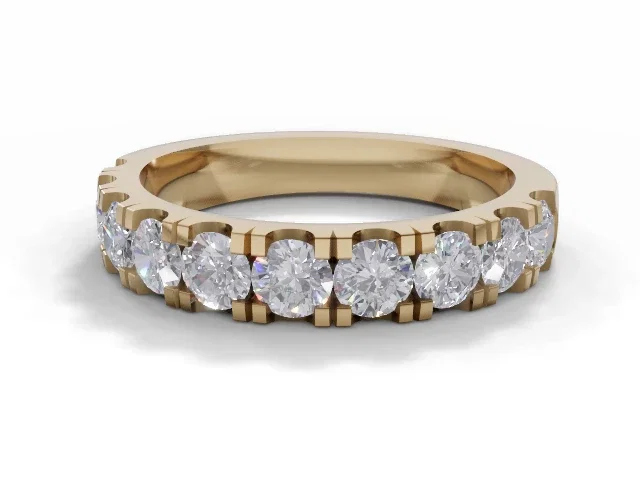 3.1mm. Wide Semi-Set<br />All Diamond Eternity Ring<br />100% Recycled, Hallmarked 18ct. Yellow Gold 3.1mm. Wide Semi-Set<br />All Diamond Eternity Ring<br />100% Recycled, Hallmarked 18ct. Yellow Gold