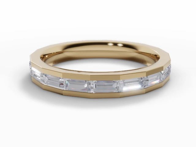 2.7mm. Wide Fully-Set All Diamond Eternity Ring 100% Recycled, Hallmarked 18ct. Yellow Gold