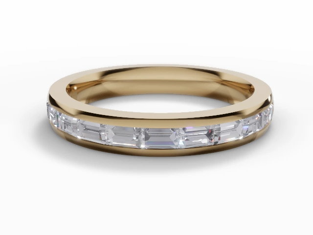 3.2mm. Wide Semi-Set All Diamond Eternity Ring 100% Recycled, Hallmarked 18ct. Yellow Gold