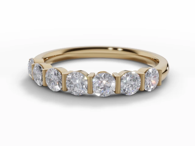 3.0mm. Wide Semi-Set All Diamond Eternity Ring 100% Recycled, Hallmarked 18ct. Yellow Gold