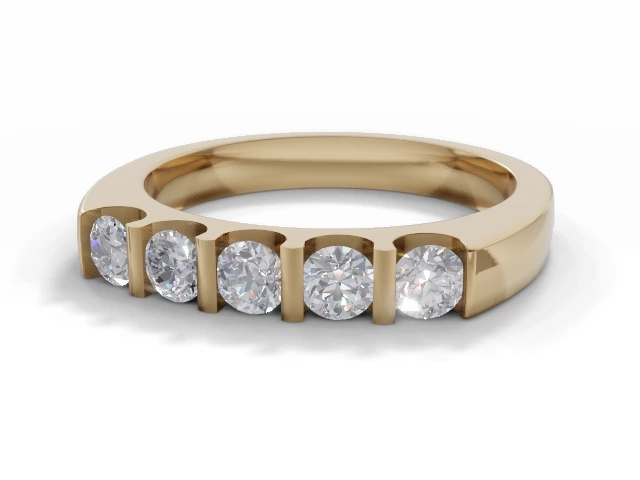 3.0mm. Wide Semi-Set All Diamond Eternity Ring 100% Recycled, Hallmarked 18ct. Yellow Gold