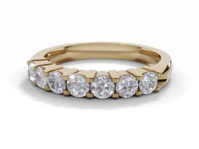 2.9mm. Wide Semi-Set All Diamond Eternity Ring 100% Recycled, Hallmarked 18ct. Yellow Gold