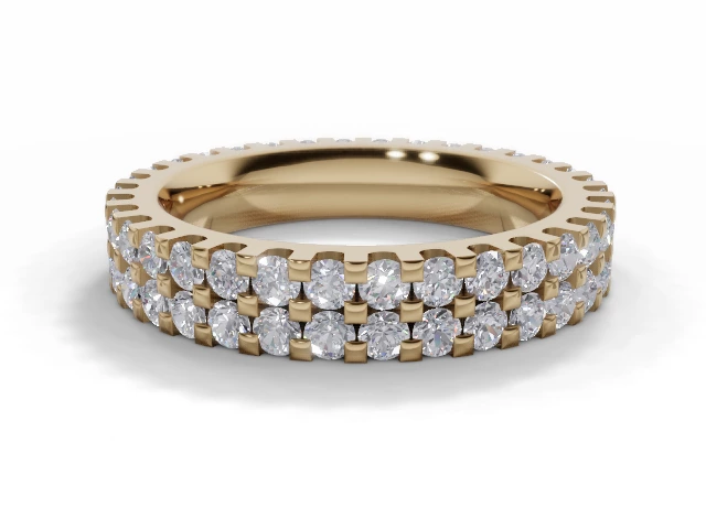 3.5mm. Wide Fully-Set All Diamond Eternity Ring 100% Recycled, Hallmarked 18ct. Yellow Gold