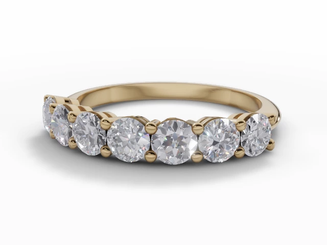 4.0mm. Wide Semi-Set All Diamond Eternity Ring 100% Recycled, Hallmarked 18ct. Yellow Gold