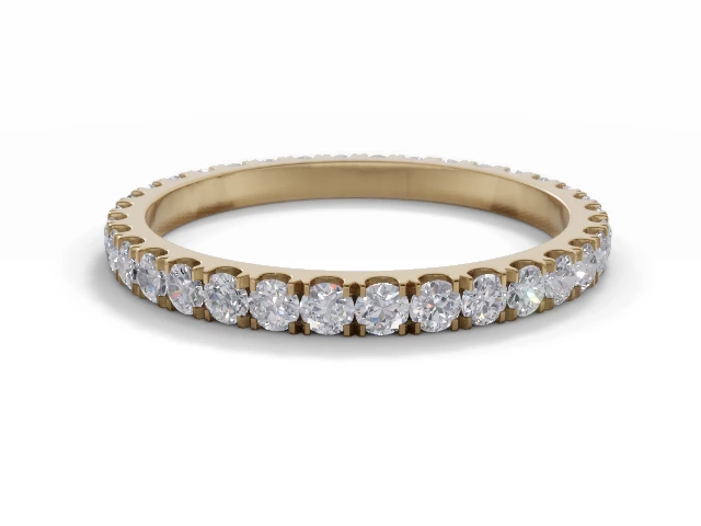 1.8mm. Wide Stacker All Diamond Eternity Ring 100% Recycled, Hallmarked 18ct. Yellow Gold