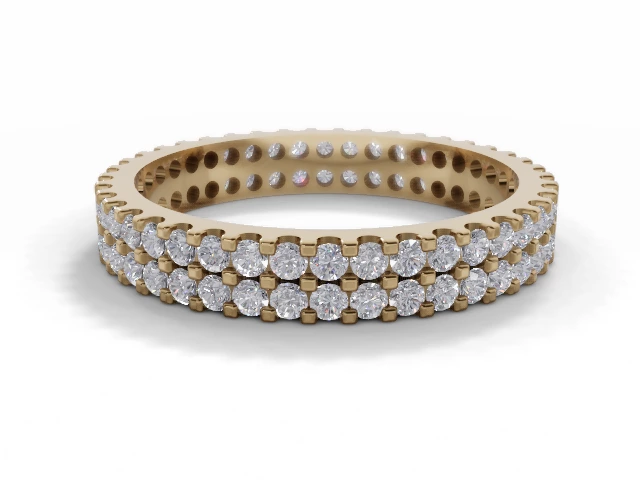 3.1mm. Wide Fully-Set All Diamond Eternity Ring 100% Recycled, Hallmarked 18ct. Yellow Gold