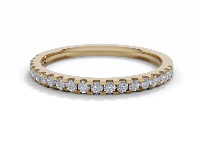 1.7mm. Wide Semi-Set All Diamond Eternity Ring 100% Recycled, Hallmarked 18ct. Yellow Gold