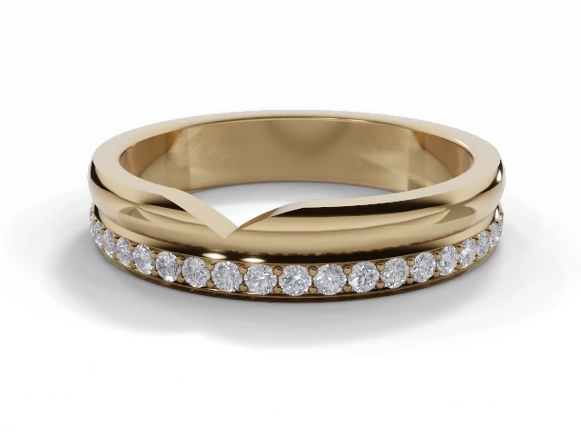 4.0mm. Wide Fully-Set All Diamond Eternity Ring 100% Recycled, Hallmarked 18ct. Yellow Gold