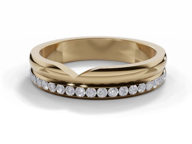 4.0mm. Wide Fully-Set All Diamond Eternity Ring 100% Recycled, Hallmarked 18ct. Yellow Gold