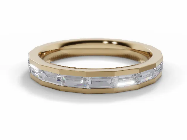 3.0mm. Wide Semi-Set All Diamond Eternity Ring 100% Recycled, Hallmarked 18ct. Yellow Gold