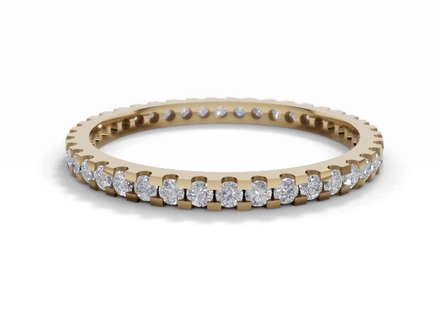 1.7mm. Wide Fully-Set All Diamond Eternity Ring 100% Recycled, Hallmarked 18ct. Yellow Gold