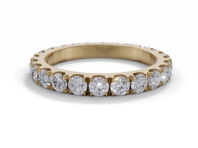 3.0mm. Wide Fully-Set All Diamond Eternity Ring 100% Recycled, Hallmarked 18ct. Yellow Gold