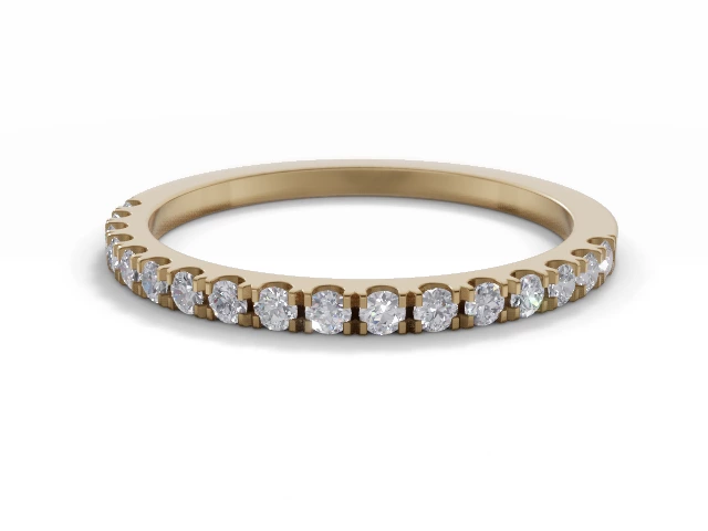 2.0mm. Wide Semi-Set All Diamond Eternity Ring 100% Recycled, Hallmarked 18ct. Yellow Gold