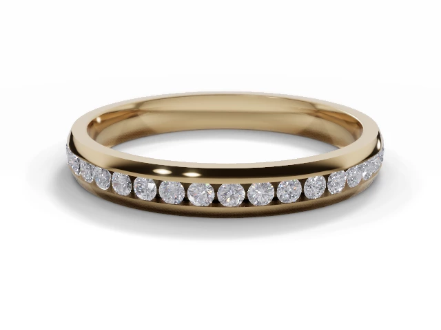 2.7mm. Wide Fully-Set All Diamond Eternity Ring 100% Recycled, Hallmarked 18ct. Yellow Gold