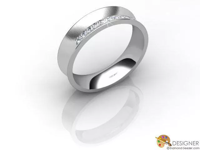 Designer Diamond Wedding Ring<br />Choice of Widths Round Brilliant-Cut Diamond<br />100% Recycled, Hallmarked Platinum Designer Diamond Wedding Ring<br />Choice of Widths Round Brilliant-Cut Diamond<br />100% Recycled, Hallmarked Platinum