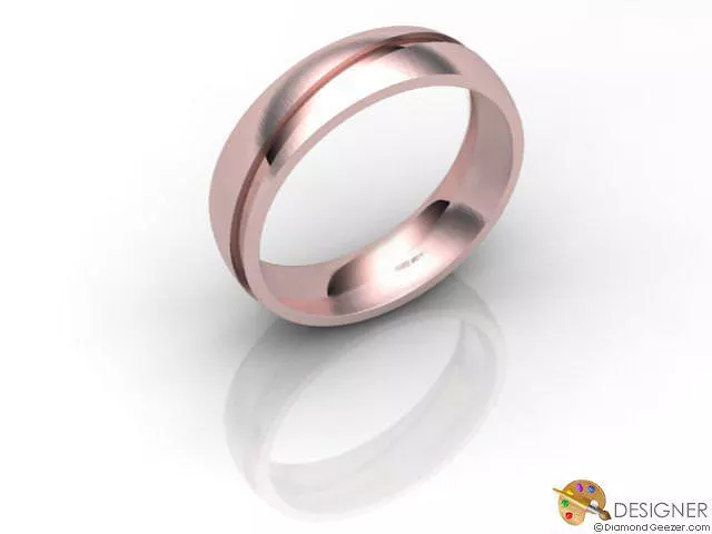 Designer Wedding Ring Choice of Widths 100% Recycled, Hallmarked 18ct. Rose Gold