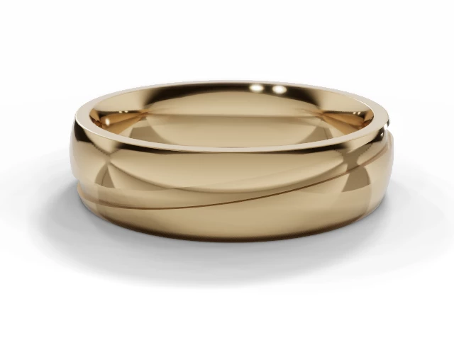 Designer Wedding Ring Choice of Widths 100% Recycled, Hallmarked 18ct. Yellow Gold