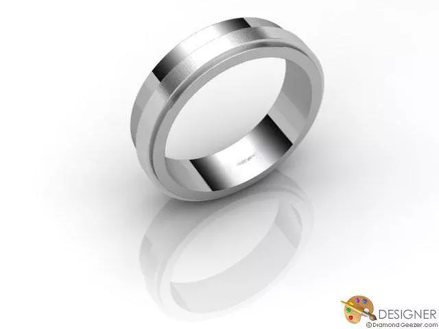 Designer Wedding Ring Choice of Widths 100% Recycled, Hallmarked 18ct. White Gold