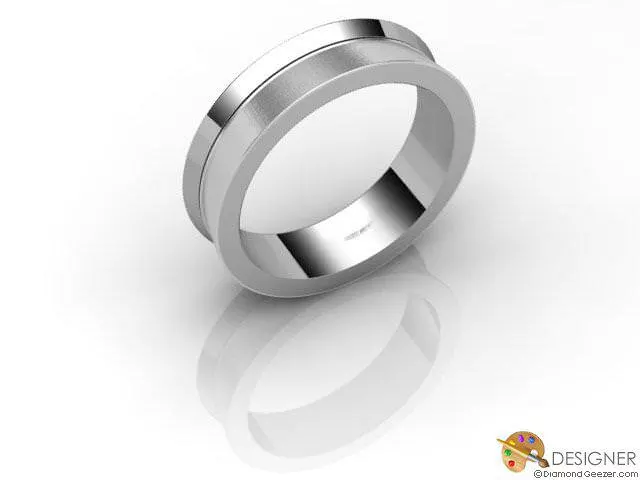 Designer Wedding Ring Choice of Widths 100% Recycled, Hallmarked 18ct. White Gold