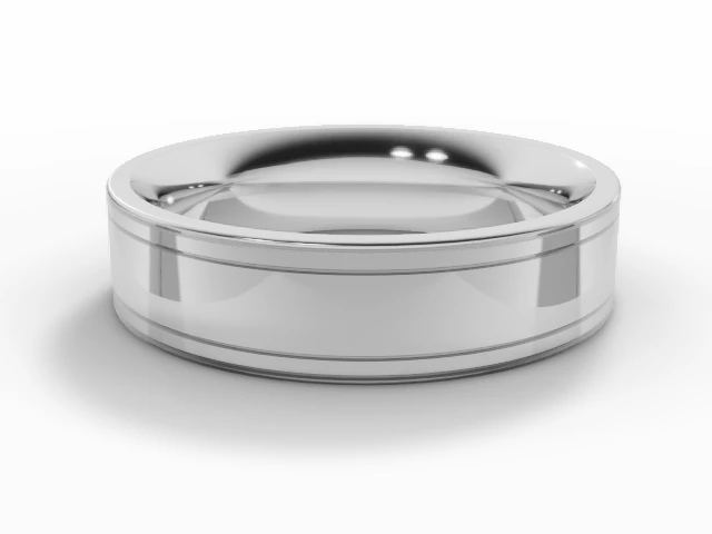 Designer Wedding Ring Choice of Widths 100% Recycled, Hallmarked Platinum