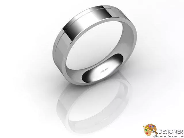 Designer Wedding Ring Choice of Widths 100% Recycled, Hallmarked 18ct. White Gold