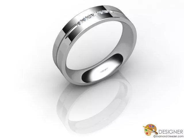 Designer Diamond Wedding Ring Choice of Widths Round Brilliant-Cut Diamond 100% Recycled, Hallmarked Platinum